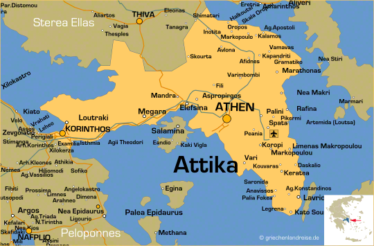 Landkarte von Attika