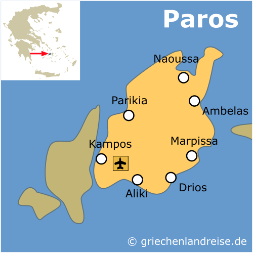 Landkarte von Paros