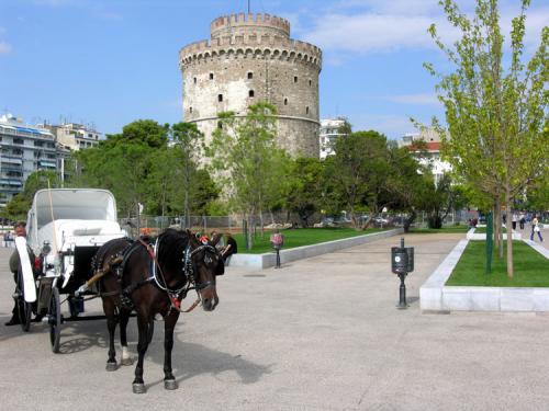 Das Wahrzeichen der Stadt - Der weiße Turm von Thessaloniki.