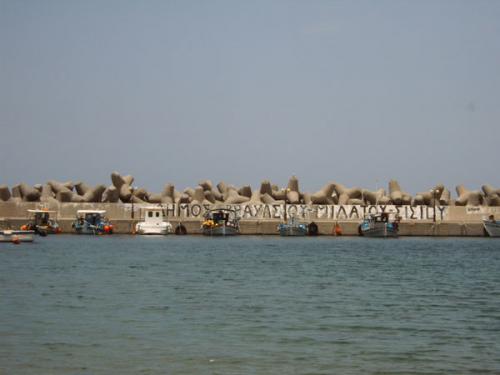 Distrikt Lasithi - Hafenbarriere von Milatos.