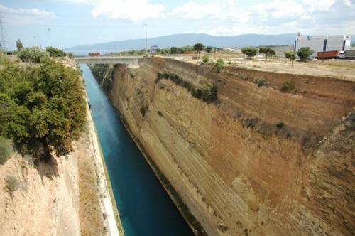 Der Kanal von Korinth (Istmia)