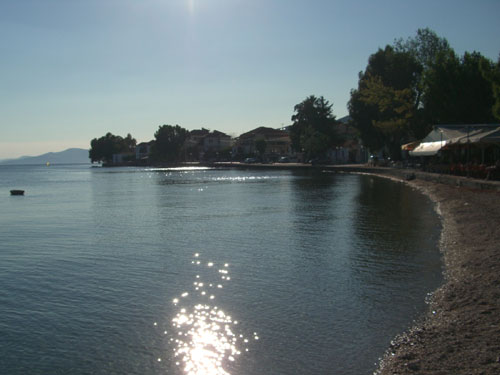 Abendstimmung am nördlichen Teil des Strandes von Kala Nera.