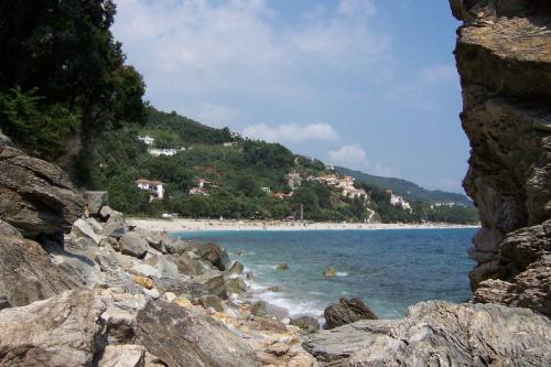 Blick zurück auf den Strand Papa Nero.